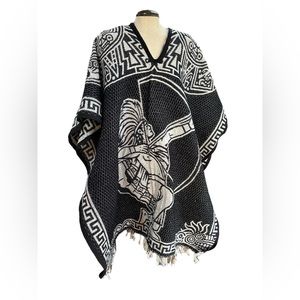 Unisex Mexican Poncho Aztec Warrior